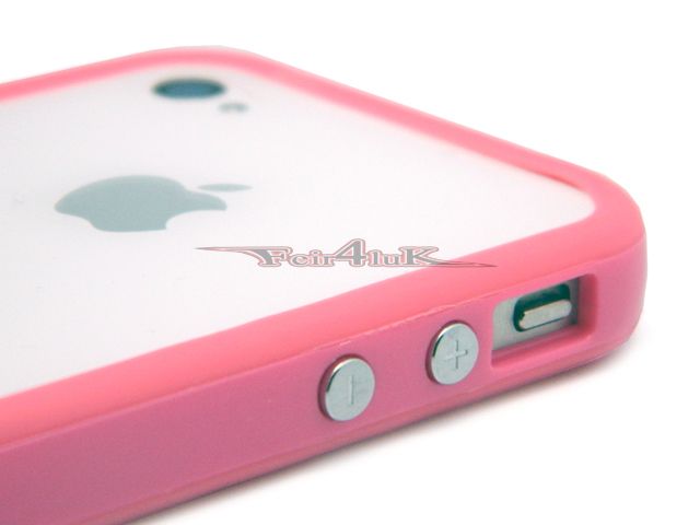 BRAND NEW PINK BUMPER CASE TRIM SIDE PROTECTOR FOR APPLE IPHONE 4 4S 