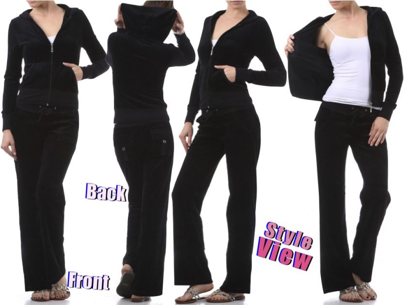   two front and two back pockets cotton polyester soft velour fabric