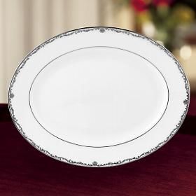 Lenox CORONET PLATINUM 13 OVAL PLATTER NEW MADE IN USA  