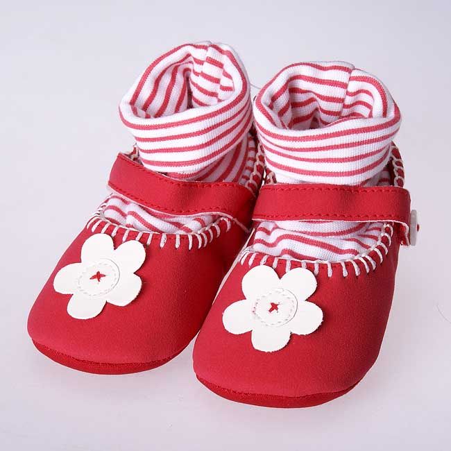 Red Warm Kids infant toddler baby girl high top shoes boots size 4 12 