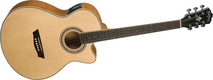 Washburn Festival EA20 Spruce Acoustic Cutaway Electric Mini Jumbo 