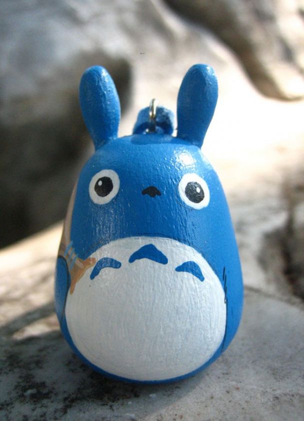 TOTORO DOLL KEY CHAIN Studio Ghibli figure toy BLUE M1  