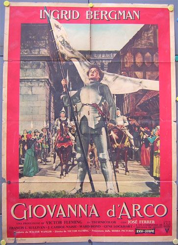 em24 JOAN OF ARC INGRID BERGMAN orig 2sh POSTER ITALY  