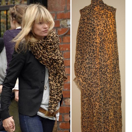 Leopard Scarf Scarves Wraps muffler Browns/Purples  