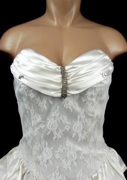 Andre Van Pier 3 PC Ivory Satin Wedding Outfit Size 12  