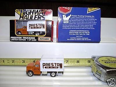 MATCHBOX PRESTON TRUCKING 151 LINE F800 VAN NEW MINT BX  