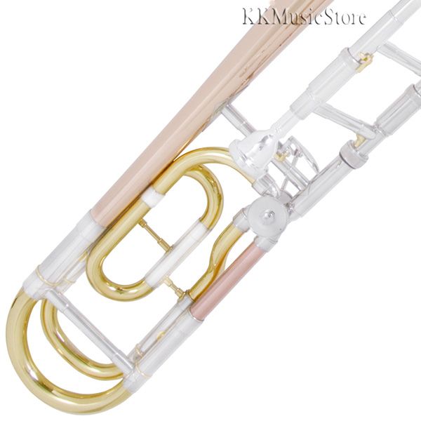 NEW INTER. Bb W/ F ATT. ROSE BRASS PIPE & BELL TROMBONE  