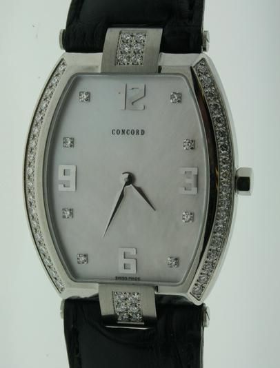 NEW CONCORD LA SCALA MOP LADIES DIAMOND WATCH   