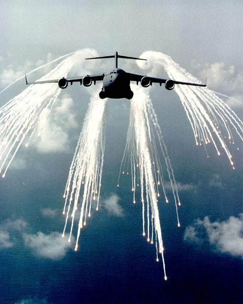 17 Globemaster III launches flares poster  