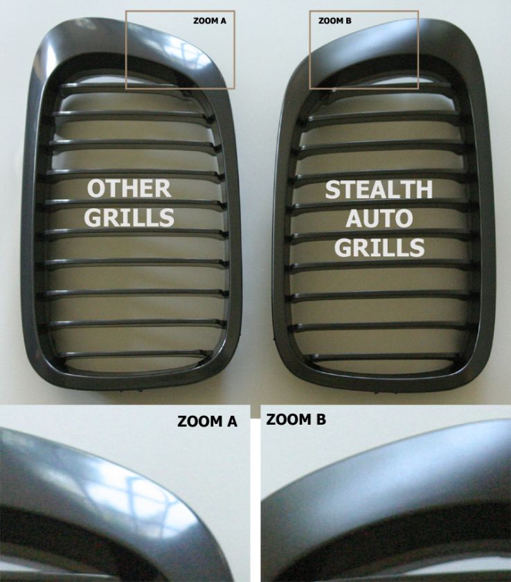 2006 2009 BMW E60 M5 Stealth Fender Gills Matte Black  