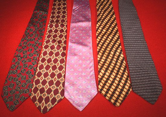 LOT 5 BRAND NAME 100 SILK DRESS/BUSINESS TIES/NECKTIES  