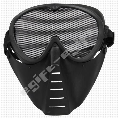 Airsoft BB Gun Paintball Mesh Face Goggle Protect Mask  