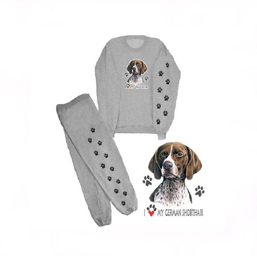 This is a NEW 50 50 cotton poly sweatshirt and sweatpants with paws 