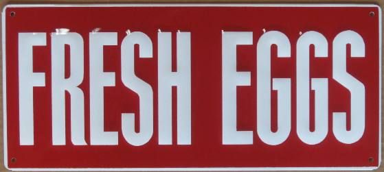   Eggs Farm Kitchen Chicken Coop Embossed Aluminum Retro Tin Sign  