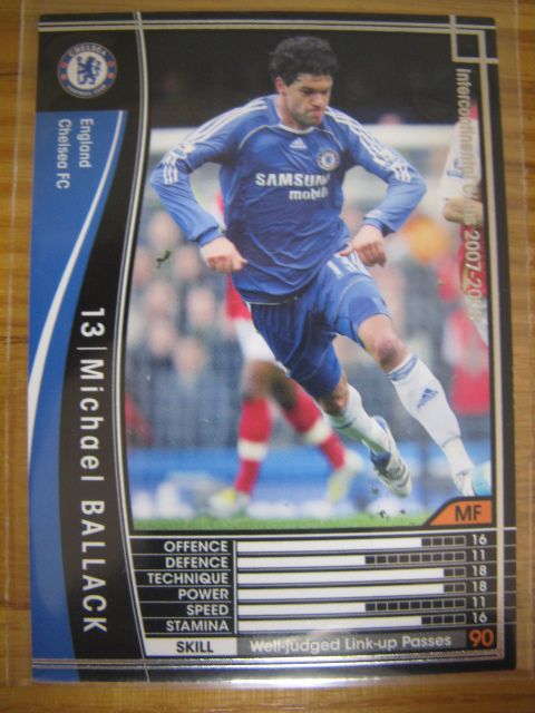 BALLACK SOCCER CARD GERMANY WCCF 08 LEVERKUSEN CHELSEA  