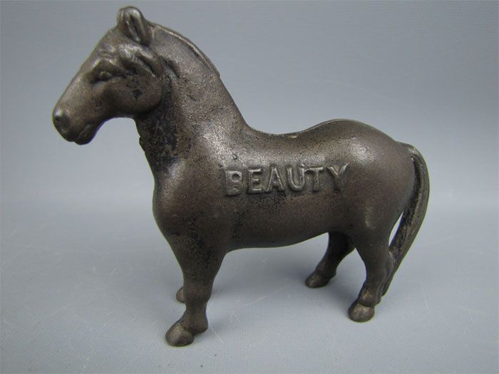 Antique 1900s Arcade Beauty Horse Cast Iron Still Bank  