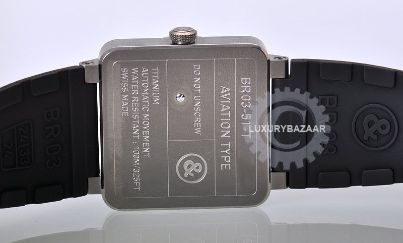   BR Instrument BR 03 51   Titanium Case   Carbon Dial & Rubber Strap