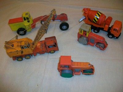 Vintage Corgi & Dinky Construction Lot Mercedes Cement Truck Roller 