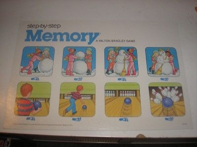 VINTAGE STEP BY STEP MEMORY GAME, MILTON BRADLEY 1983  