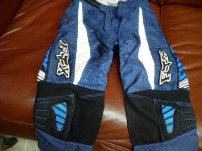 BOYS BLACK&BLUE 180 FOX MOTORCROSS PANTS 10  