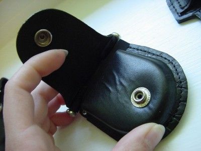 Black Gen. Leather Pocket Watch Case / Holder Belt Loop  