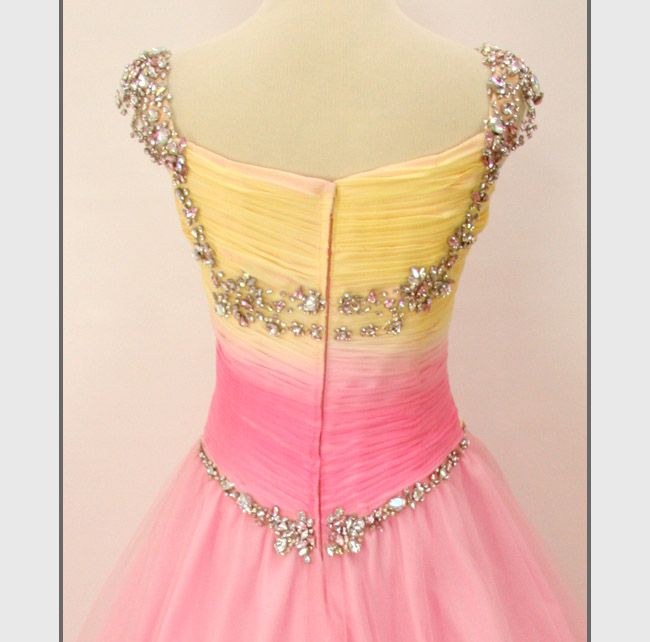 TERANI COUTURE Silk $600 Pink Prom Dress Evening Party Gown   BRAND 