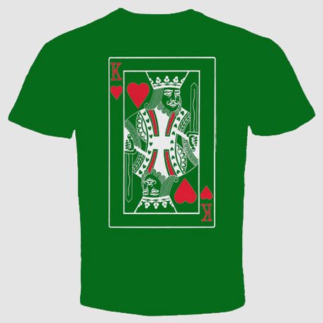 poker t shirt gamebling king card heart bet casino luck  