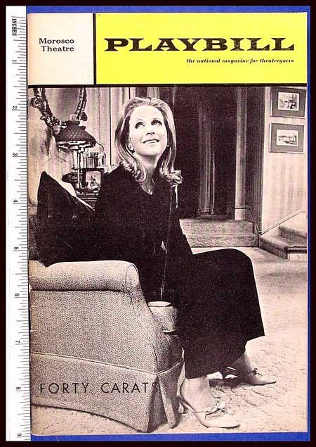 1969 Forty Carats Playbill w/ Julie Harris  