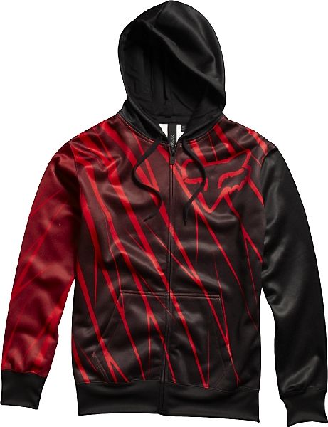 NEW FOX FUTURE ZIP FRONT FLEECE RED M  