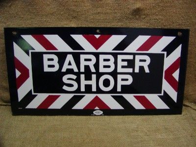 Vintage Double Sided Porcelain Barber Sign Antique Old  