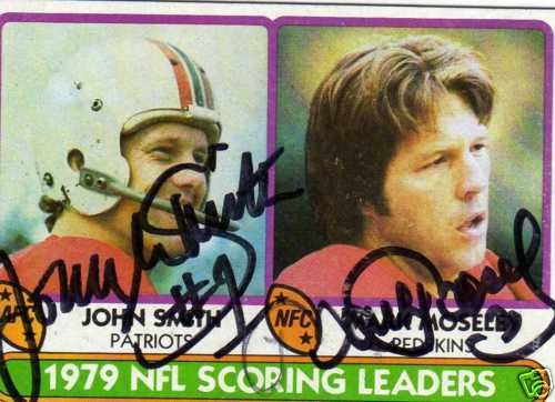 MARK MOSELEY & JOHN SMITH SIGNED 1980 TOPPS #334  