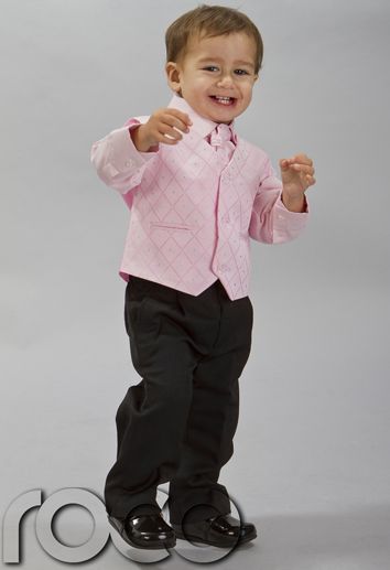 Baby Boys Pink Wedding Page Boy Outfits Communion Suit Age 0 Months 