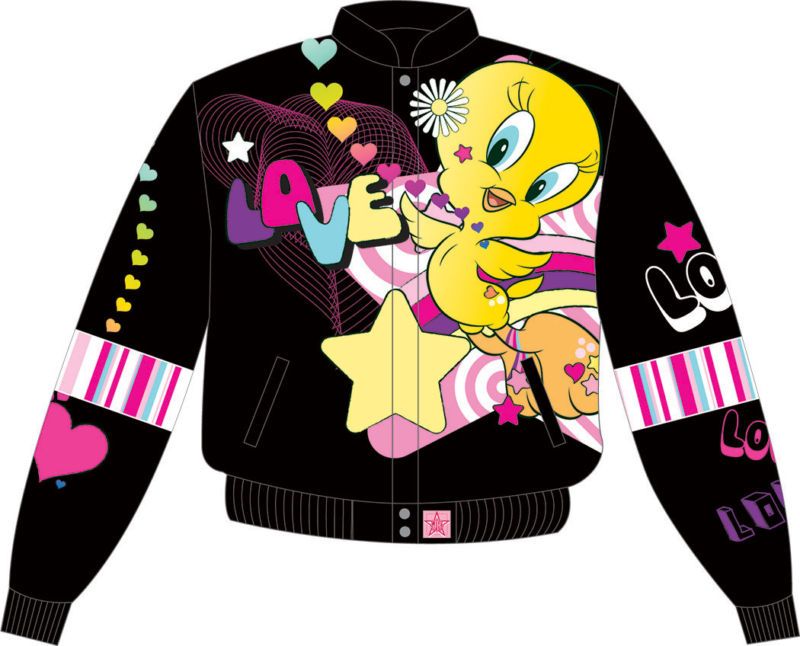 Tweety Bird Sweet Black Kids Twill Jacket TWE304SWE0BLK  