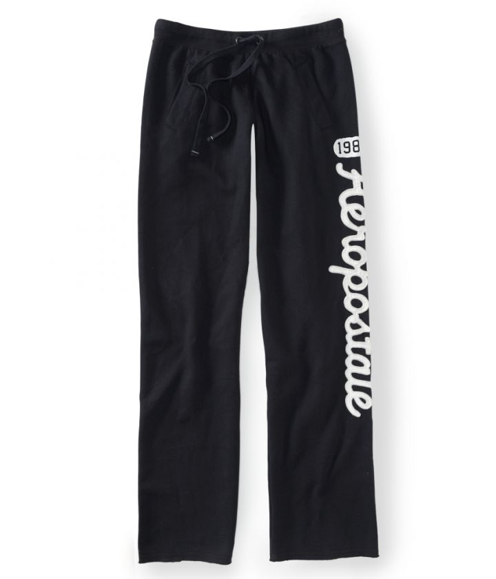 aeropostale womens aero 87 patch boyfriend sweat pants  