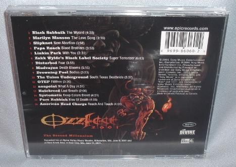 CD VA Ozzfest 2001 BLACK SABBATH Slipknot PAPA ROACH  