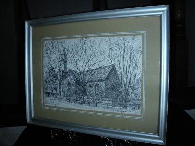 VNTG DRAWING BRUTON PARISH CHURCH WILLAMSBERG VIRGINIA  