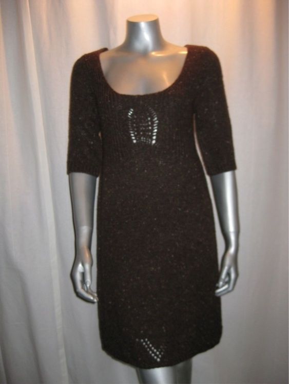 128 MSSP MAX STUDIO Brown Sweater Dress sz M NWT  