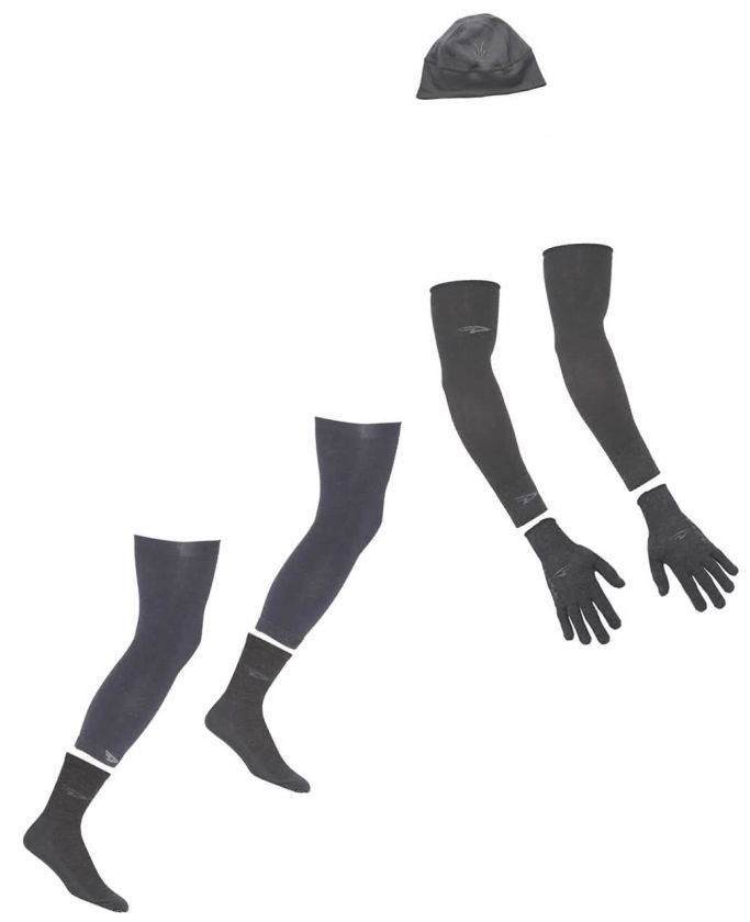 Woolieman Merino Wool Cap Arm Glove Knee Sock SET   XL  
