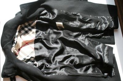 998**** BURBERRY BRIT BELTED WOOL CASHMERE BLEND BLACK JACKET COAT 