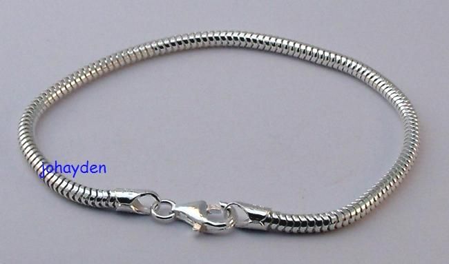 925 Sterling Silver BRACELET 8 for European BEADS  