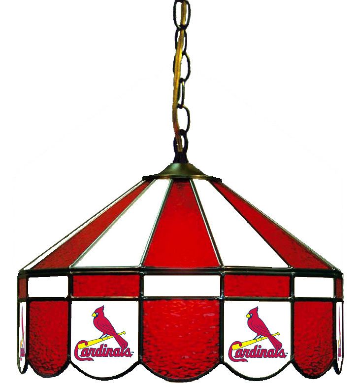 NFL ST LOUIS CARDINALS 16 STAINED GLASS HANGING GAME ROOM PUB LAMP 