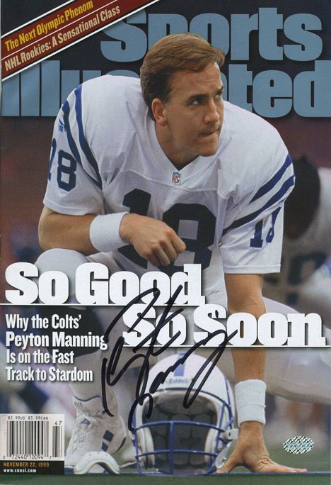 Peyton Manning Sports Illustrated Autograph Poster  