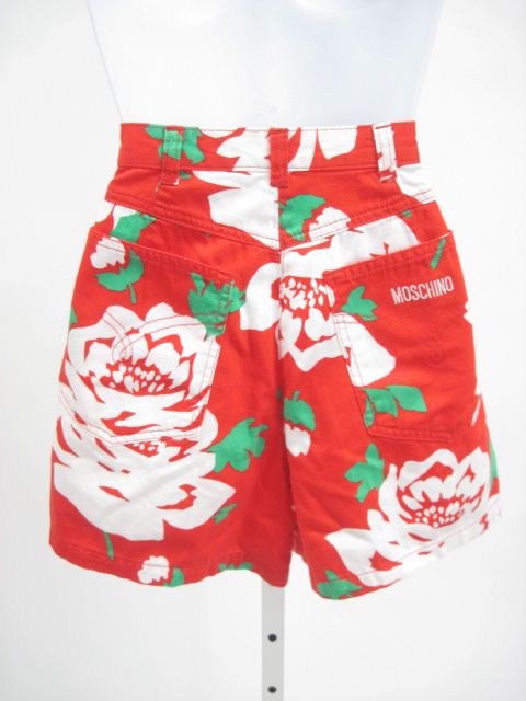 MOSCHINO JEANS Red Floral Shorts Size 8  