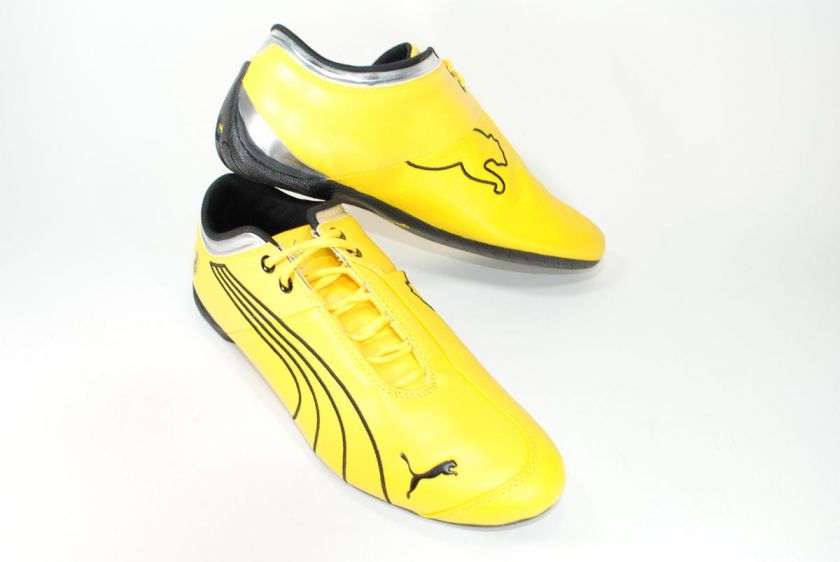 NEW PUMA MENS FERRARI FUTURE CAT M1 SF LEATHER YELLOW / BLACK ALL SIZE 