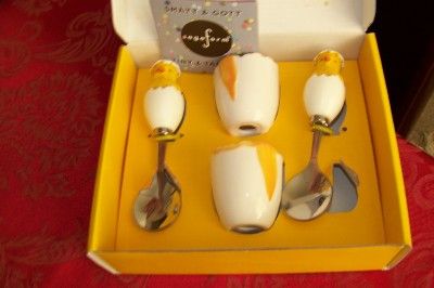 SAGAFORM Eggcup Set, 4 pices, Ceramic, Stainless Spoons, Resin 