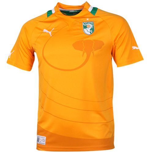 Puma Ivory Coast National Home Soccer Jersey 12   Orange   S 