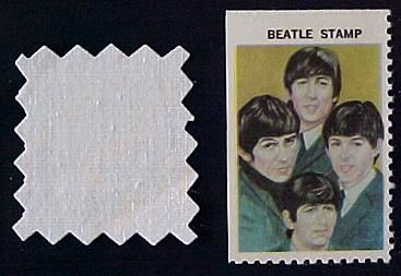 Beatles 1966 Cincinnati Bed Sheet and Stamp Display  