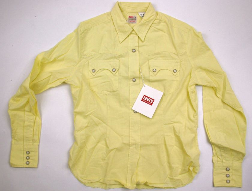Womens LVC Levis Bleeding Yellow 50S Shorthorn Western Shirt (XS 