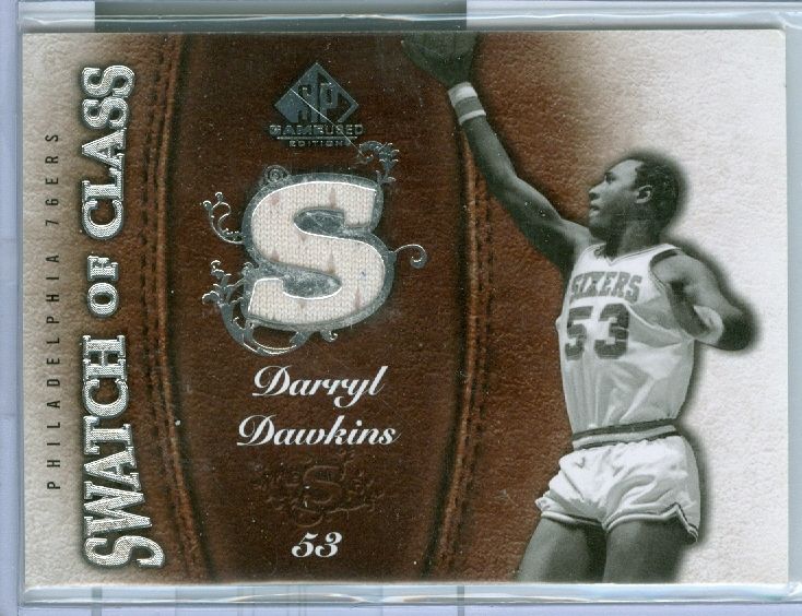 07/08 SP GAME USED SWATCH OF CLASS DARRYL DAWKINS  