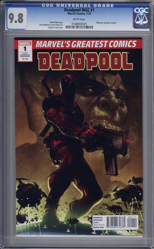 Deadpool MGC #1___Clayton Crain cover___CGC 9.8  